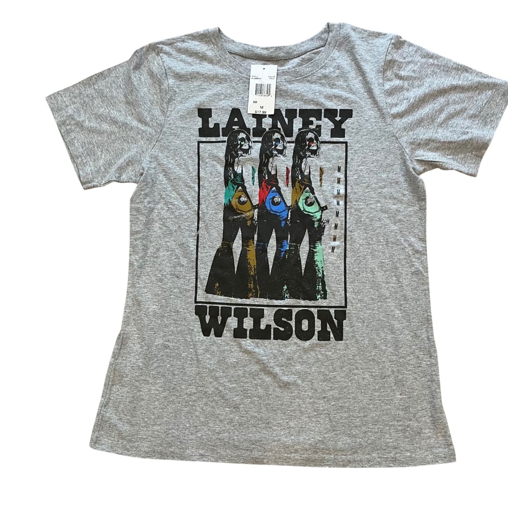 Lainey Wilson Country Music Graphic T-Shirt Heather Gray‎ M NWT M1JS2005KW